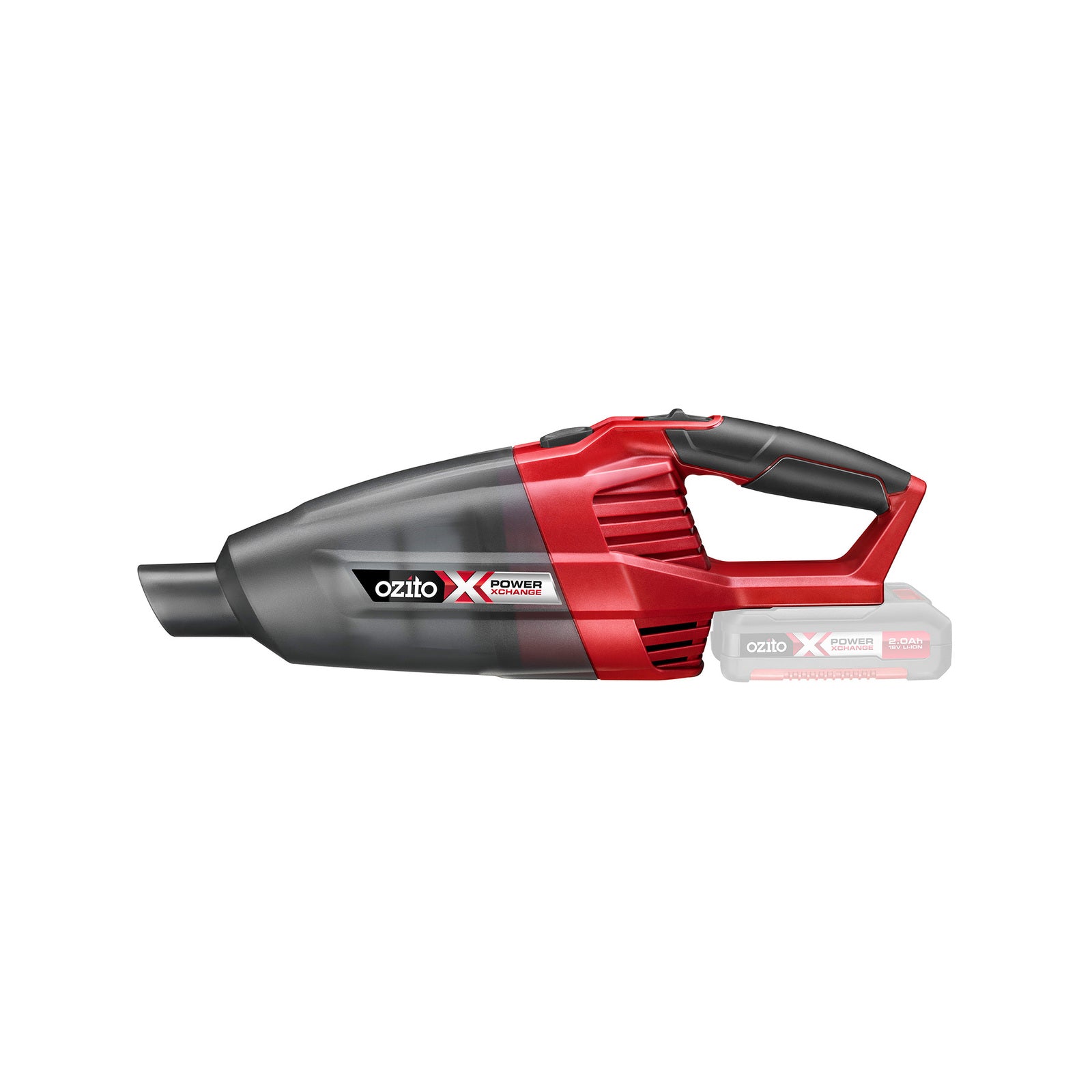 Ozito PXC 18V Cordless Hand Vacuum PXHVS-250 - Skin Only, Sure Grip Handle