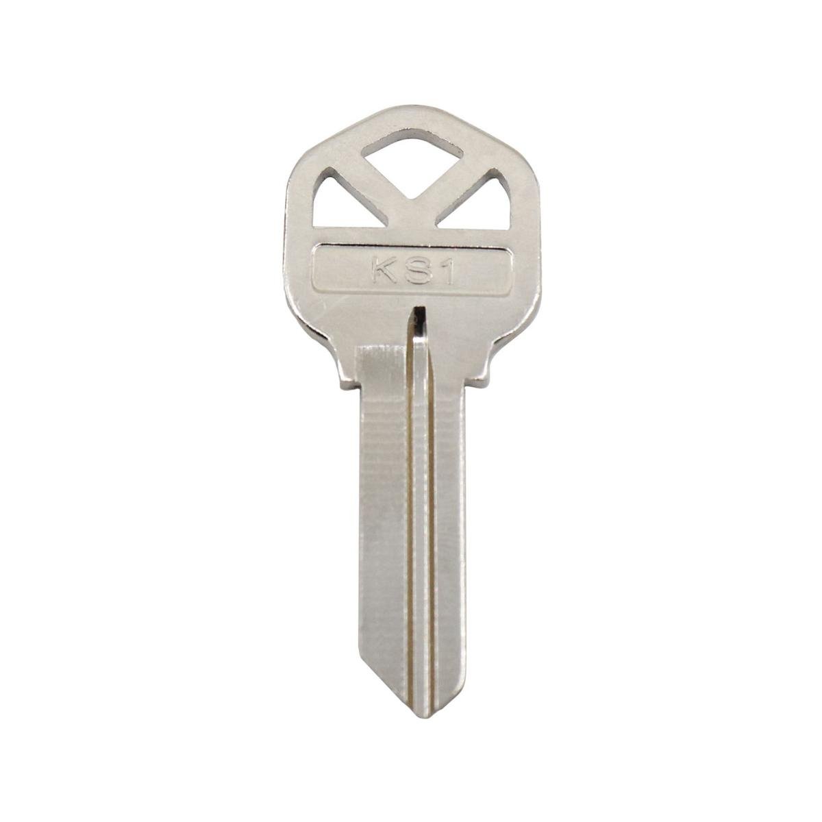 EHI Blank Key - 53mm x 23mm - Nickel Plated Brass - Silver - SuperSaverAU - view 1