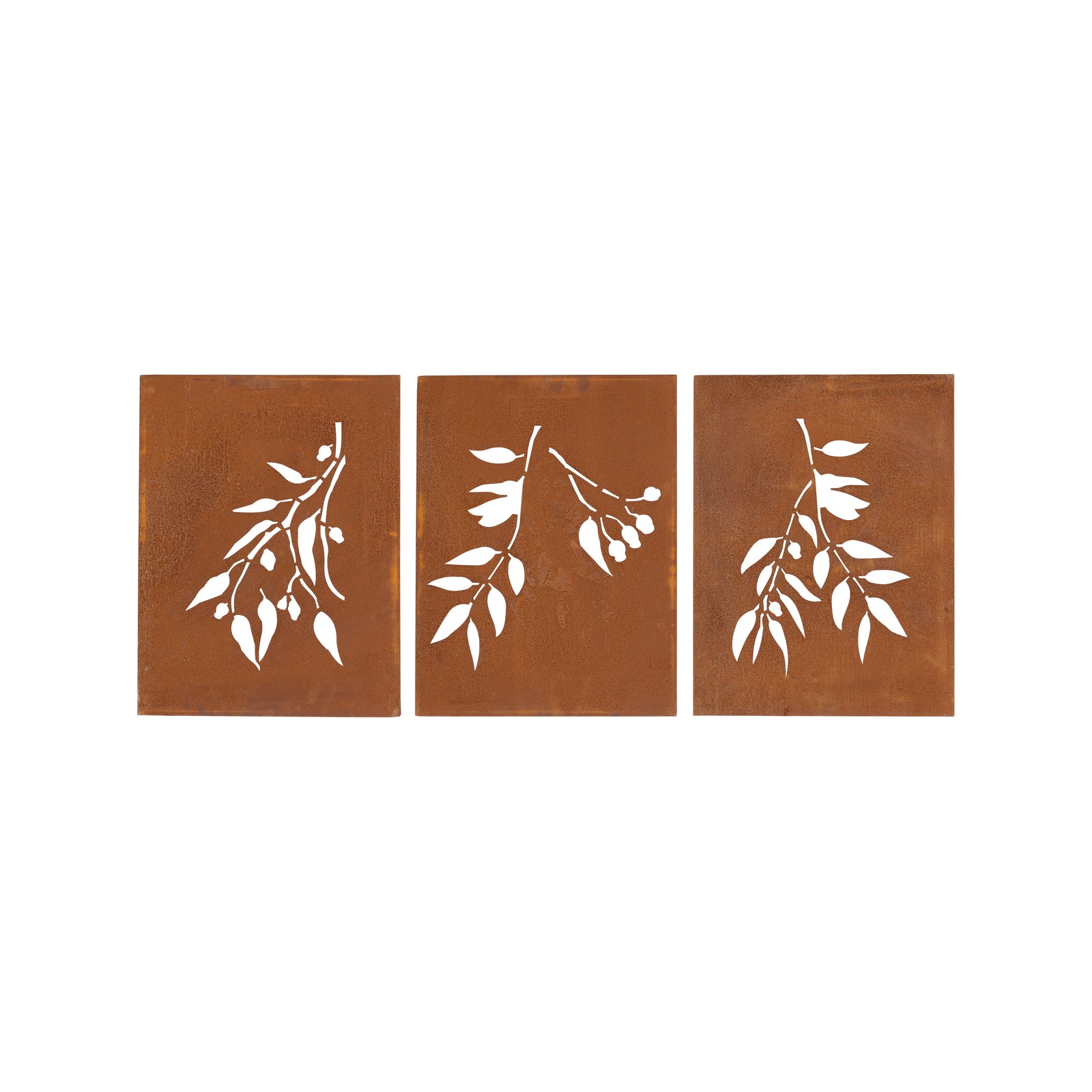 Tuscan Path 3 Piece Rust Gumtree Wall Art, 1500 x 650mm