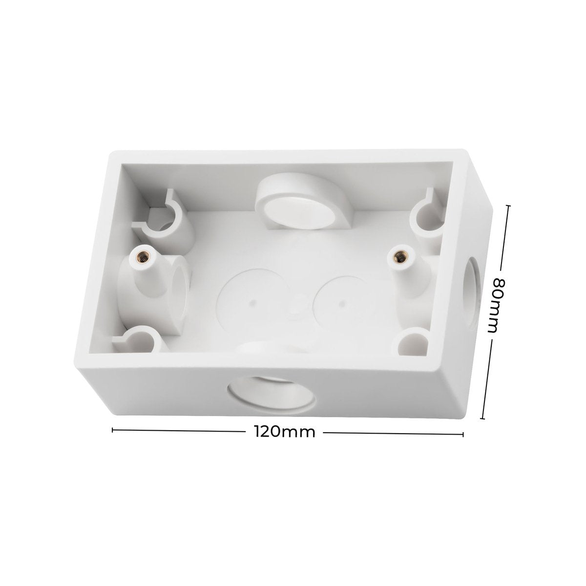 DETA Enclosed Surface Mounting Box, White Polycarbonate, 34mm Deep, Indoor (6078B)