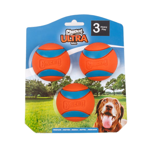 Chuckit! Medium Ultra Ball Dog Fetch Toy 3 Pack