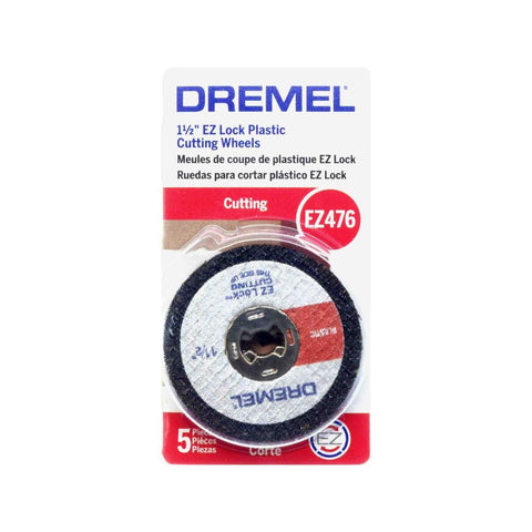 Dremel EZ Lock 38mm Plastic Cut Off Wheels (EZ476), Reinforced Fibre, 5 Pack
