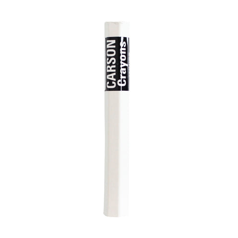 Carson Crayons Lumber No.3 White 120mm, Wax/Clay Formula, Waterproof Marking Crayon