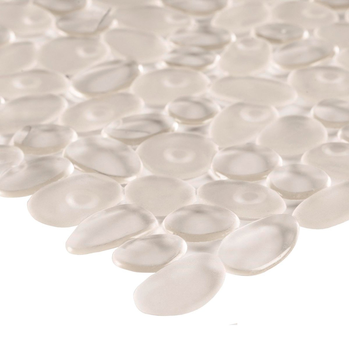 Barelli Enzo 35 x 70cm Clear PVC Non-Slip Pebble Bath Mat Machine Washable