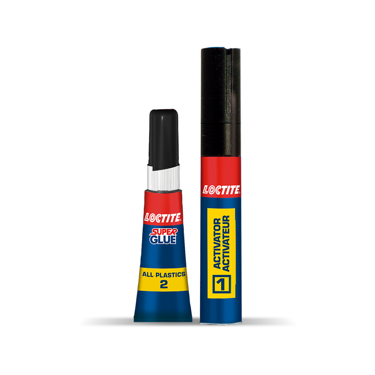 Loctite All Plastics 2-Part Superglue 2g & 4ml, Clear Drying Bonding System