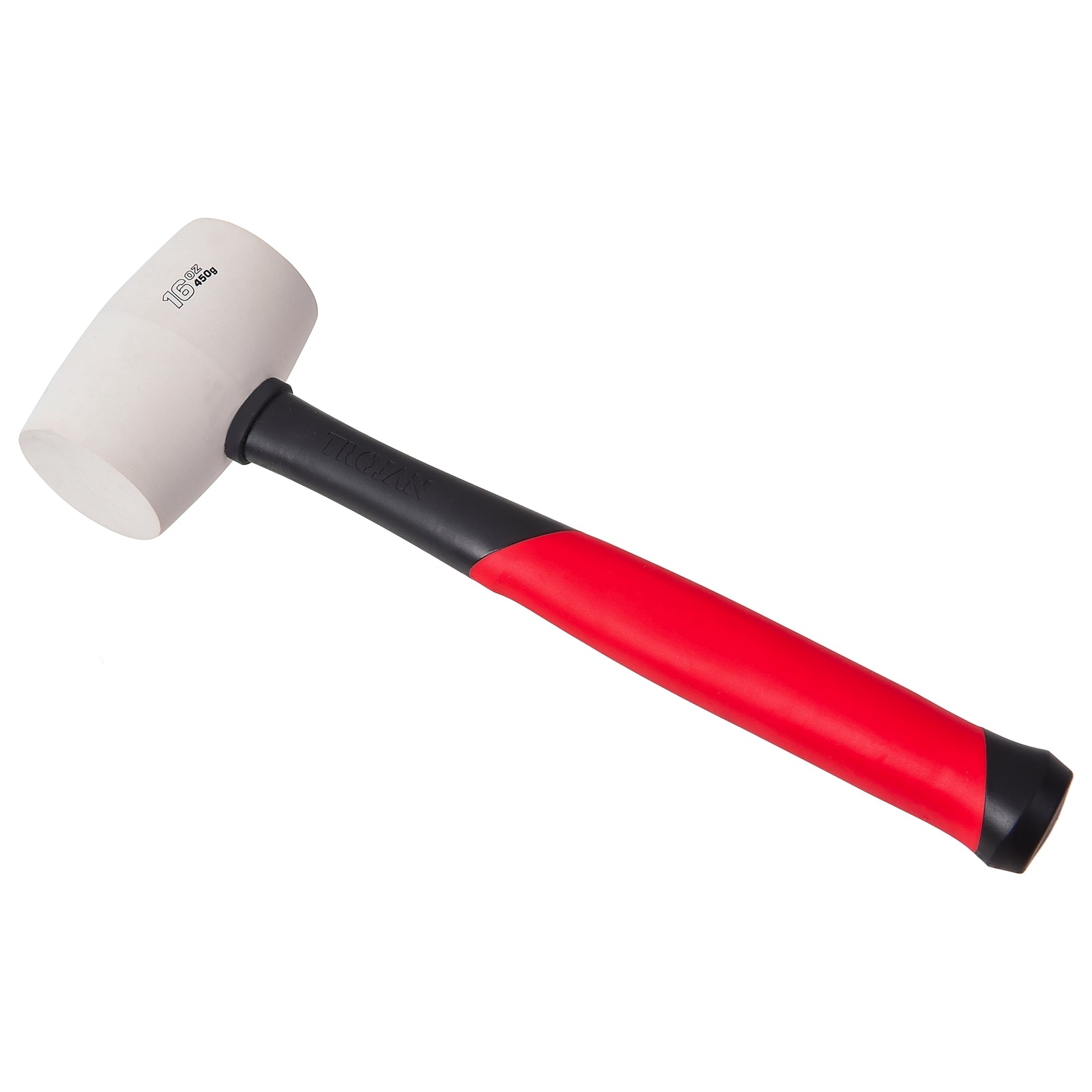 Trojan 16oz (450g) Fibreglass Rubber Mallet, White