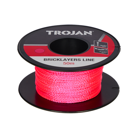 Trojan 50m No.8 Pink Nylon Brickline