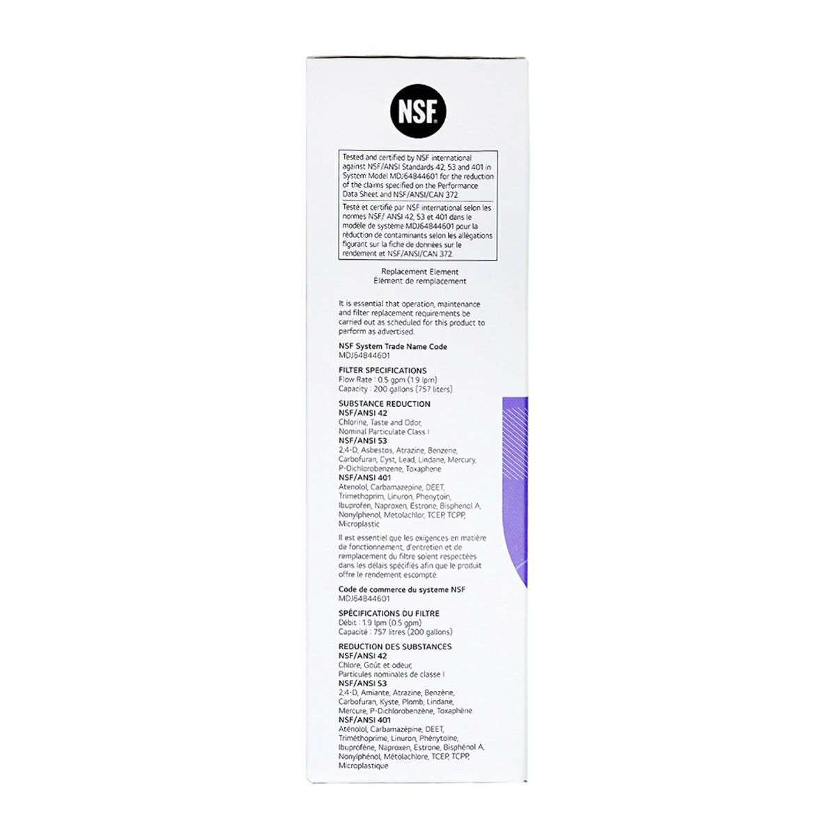 LG Refrigerator Water Filter Replacement 2 Pack - NSF Certified, Genuine LG Filters - LT1000P2