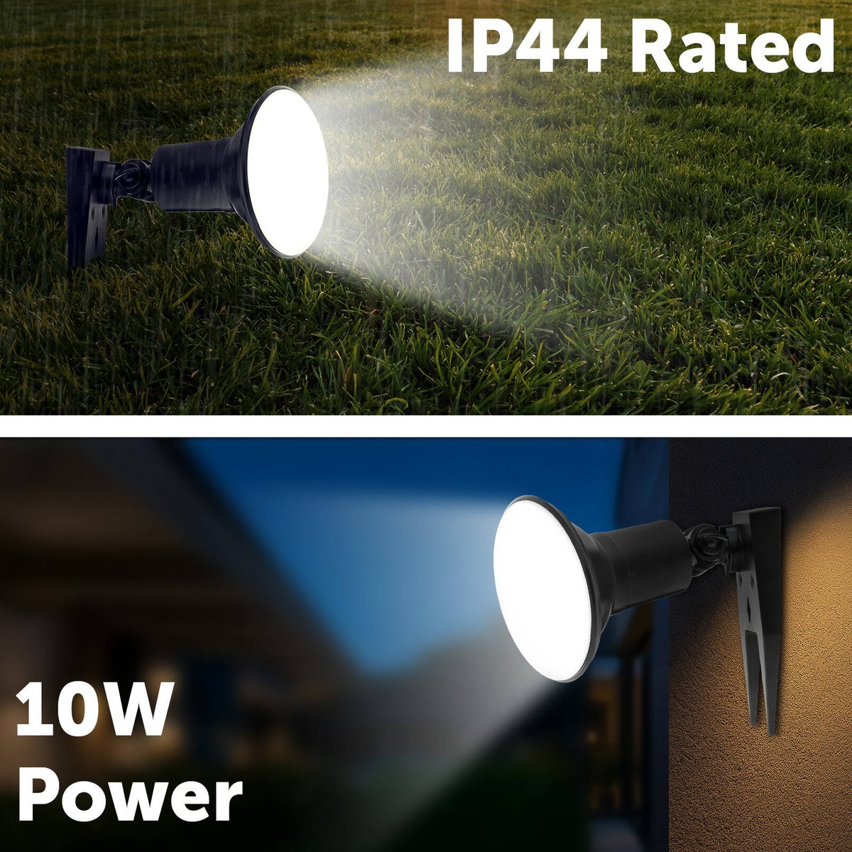 Arlec FL100 10W LED Portable Flood Light - Adjustable Head - Weather Resistant - Indoor/Outdoor