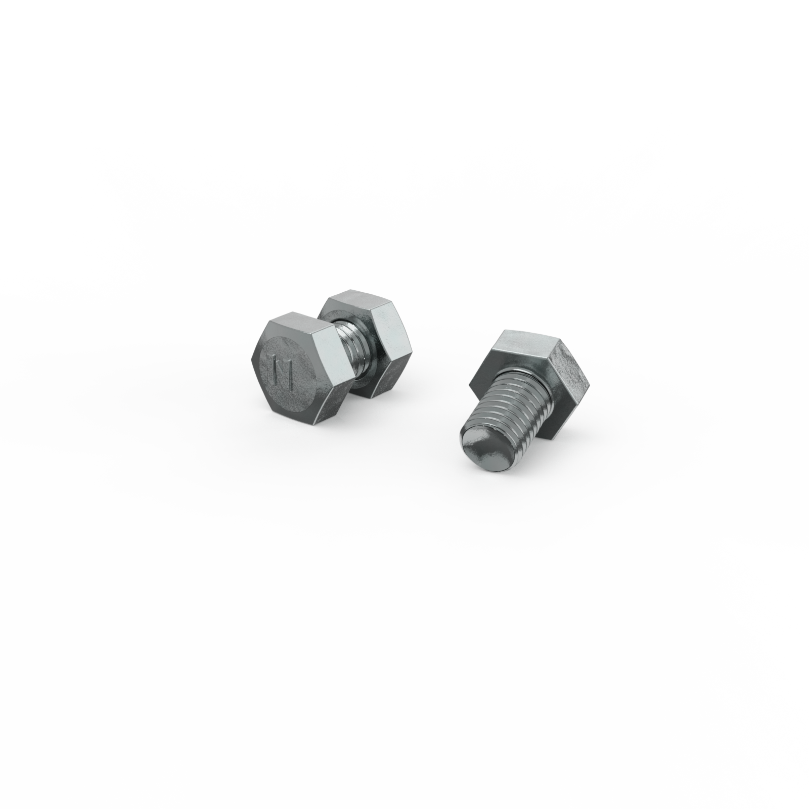 ZENITH M10 x 15mm Zinc Plated Hex Head Bolt & Nut