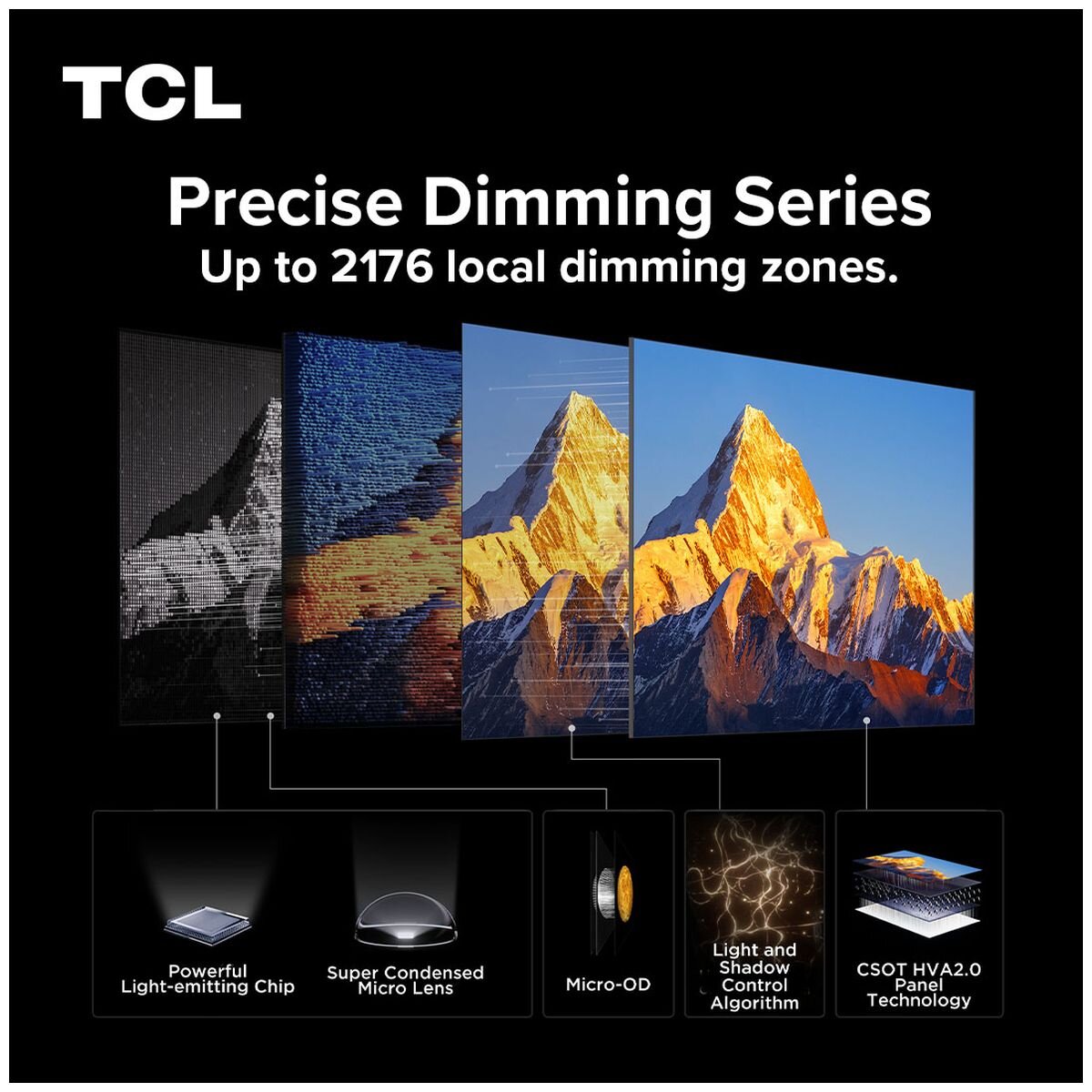 TCL C7L 55-Inch SQD Mini LED 4K UHD Google TV - 144Hz, Full Array Dimming, HDR10+ - 55C7L