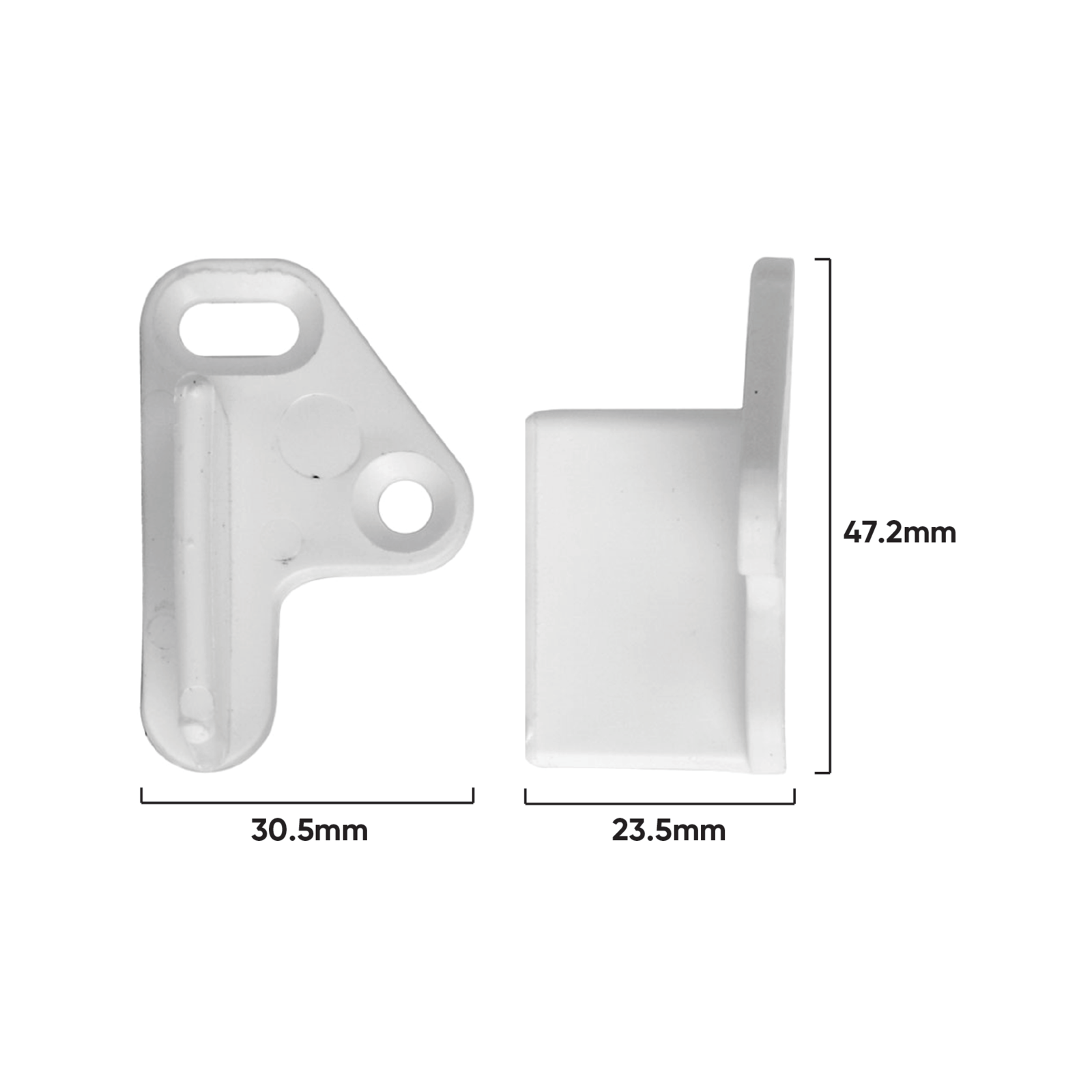 Rolltrak Adjustable HDPE Plastic Timber Door Floor Guide, Patio Door