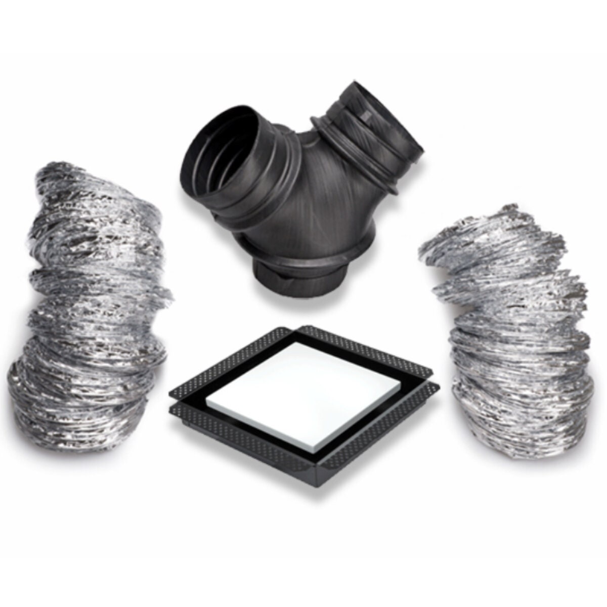 Schweigen Venting Kit - Room Vent, Y Connector and 2 x 3m Flexi Hose, White - DVK700ST