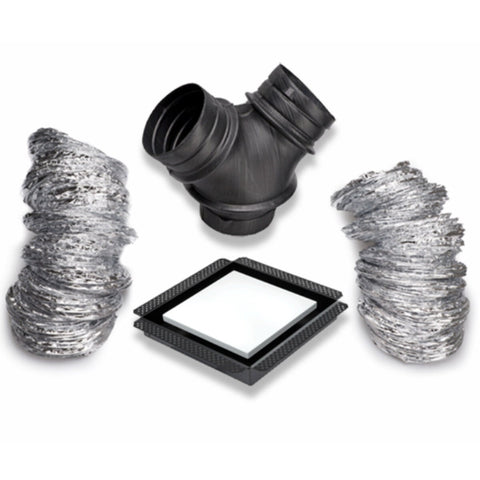 Schweigen Venting Kit - Room Vent, Y Connector and 2 x 3m Flexi Hose, White - DVK700ST