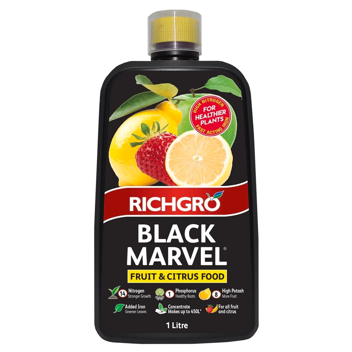 Richgro Black Marvel 1L Fruit & Citrus Food Concentrate Liquid Fertiliser