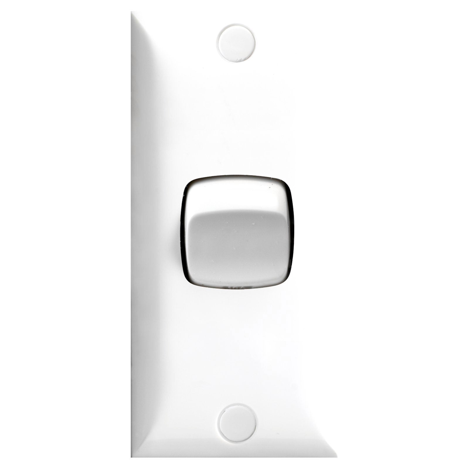 HPM Architrave 1 Gang Wall Switch, White ABS, 10A, 240V, Indoor