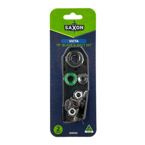 Saxon 19 Mower Blade Bolt Set - 2 Pack - 19” for Victa 19 & 20 Models - SuperSaverAU - view 1