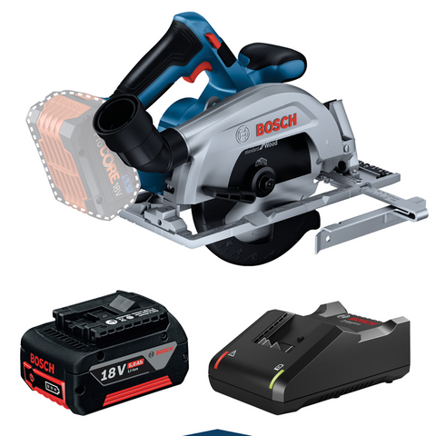 Bosch 18V Professional Circular Saw 165mm 5.0Ah Kit - Compact - Efficient Cutting - SuperSaverAU - view 1