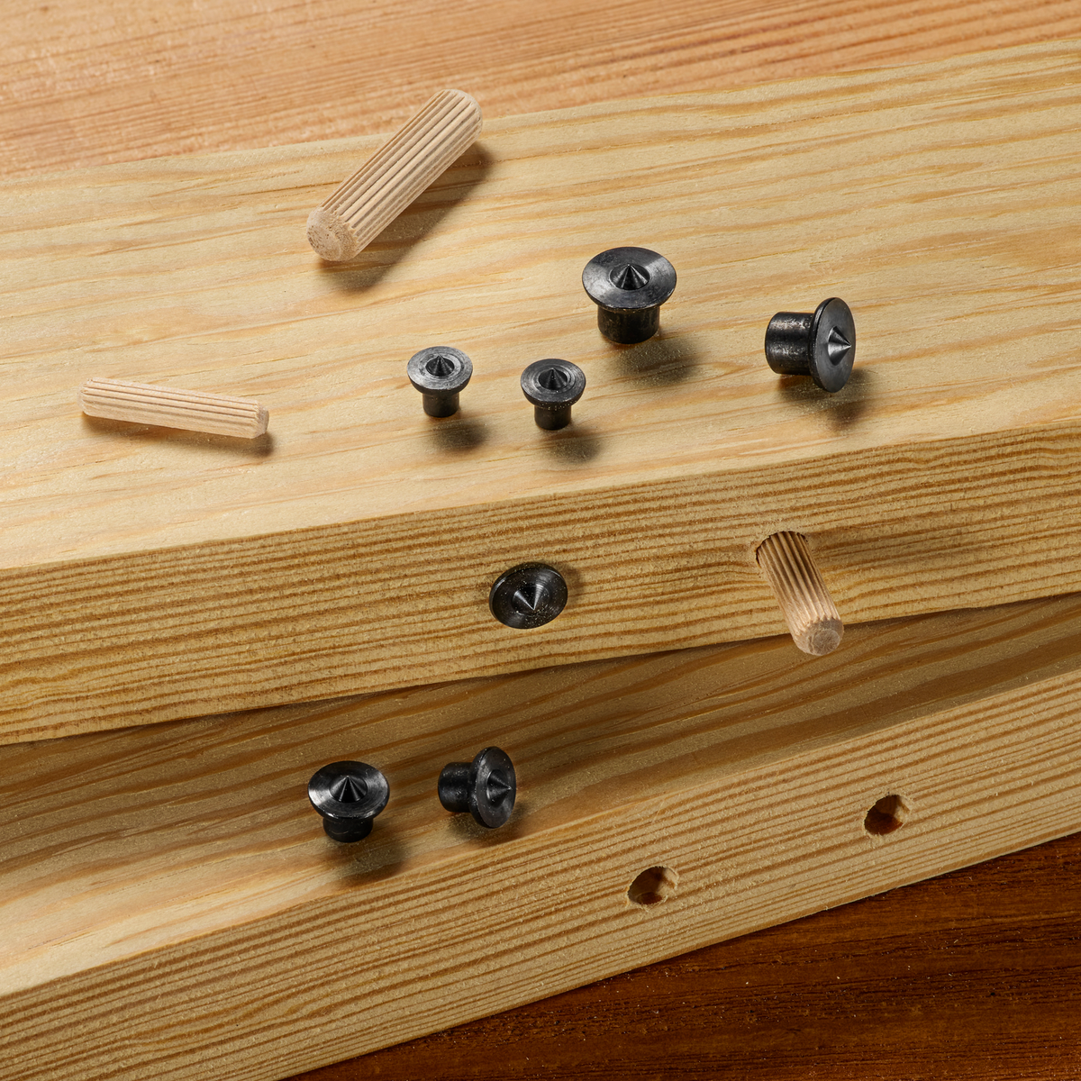 Ryobi Dowel Centre Points 6mm - 4 Pack - Carbon Steel - Accurate Alignment - SuperSaverAU - view 3