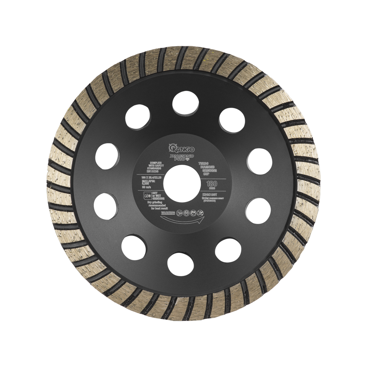 Kango 180mm Turbo Diamond Grinding Cup - Durable - Smooth Finish - SuperSaverAU - view 1