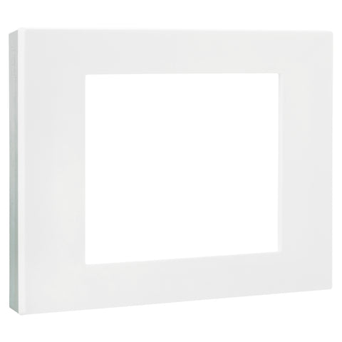 HPM VIVO Coverplate, White Gloss with Chrome Edging 118mm x 85mm