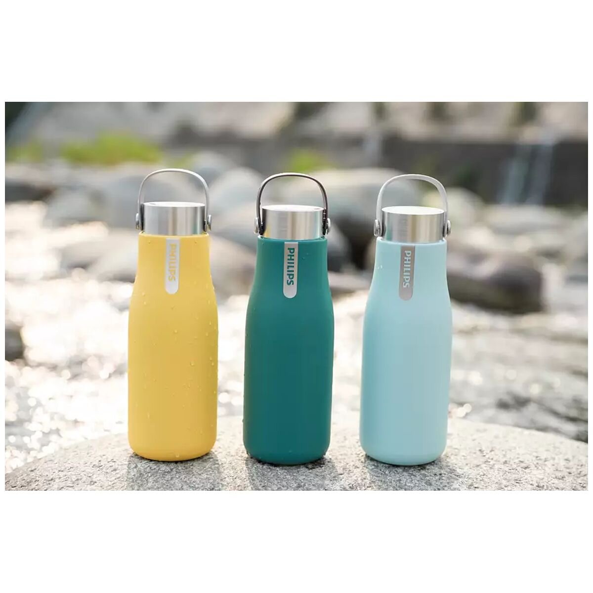 Philips GoZero hydration bottle 590ml - UV-C LED, double-wall insulation, sunshine yellow - AWP2788YL
