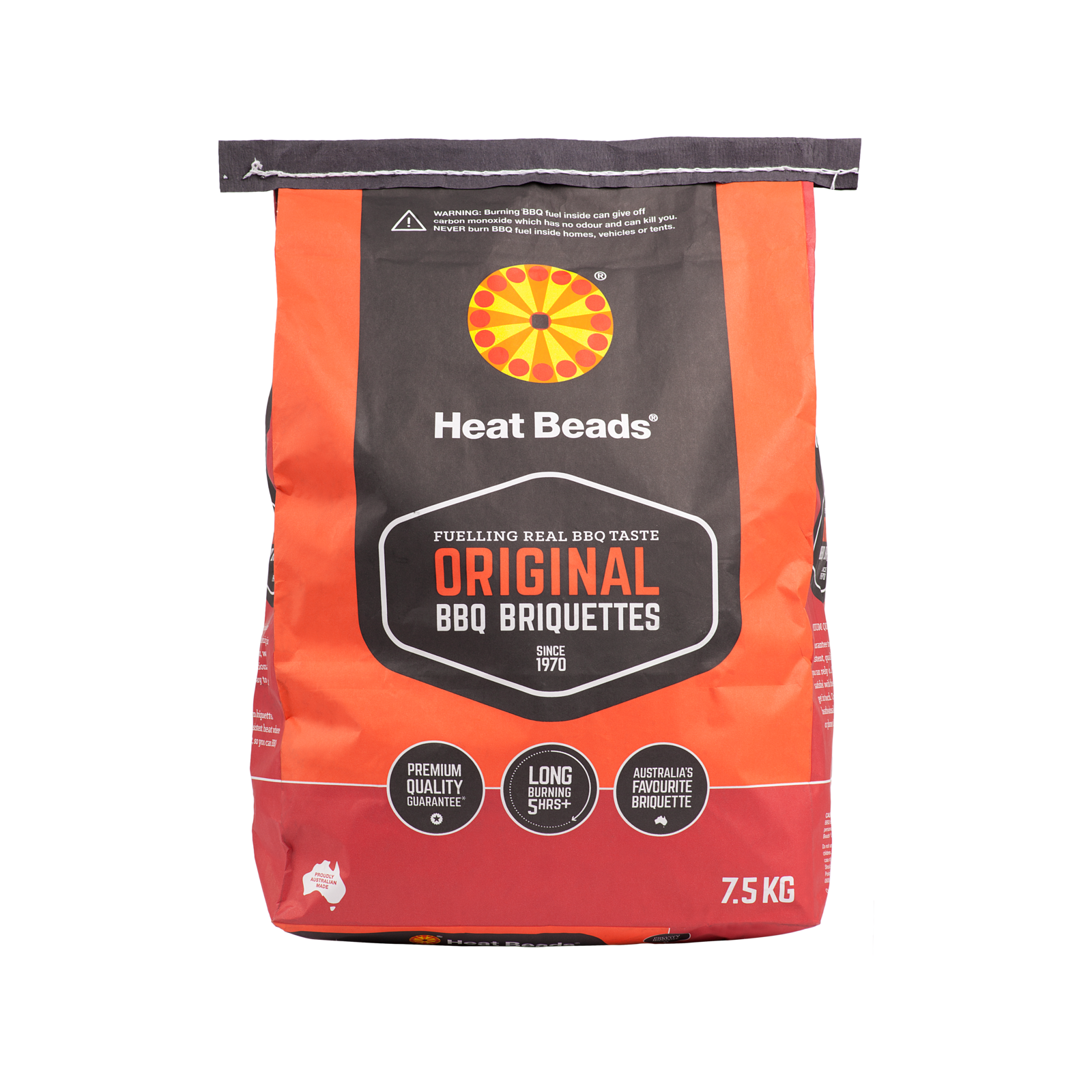 Heat Beads 7.5kg Original BBQ Charcoal Briquettes 4 Hour Burn