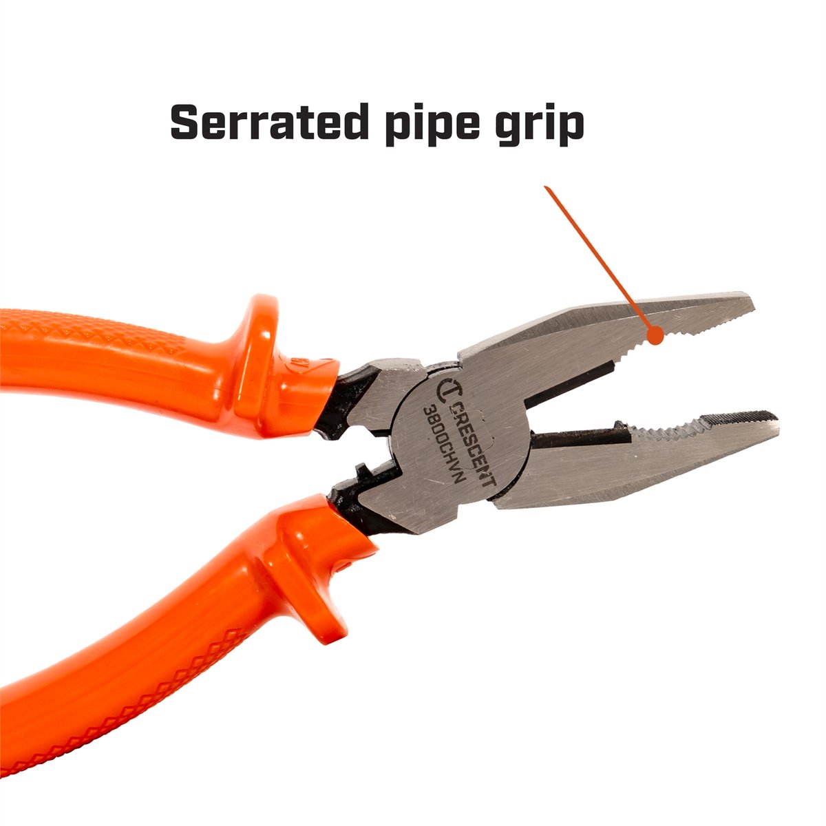 Crescent 200mm Insulated Universal Pliers - Forged Alloy Steel, Built-In Cutter