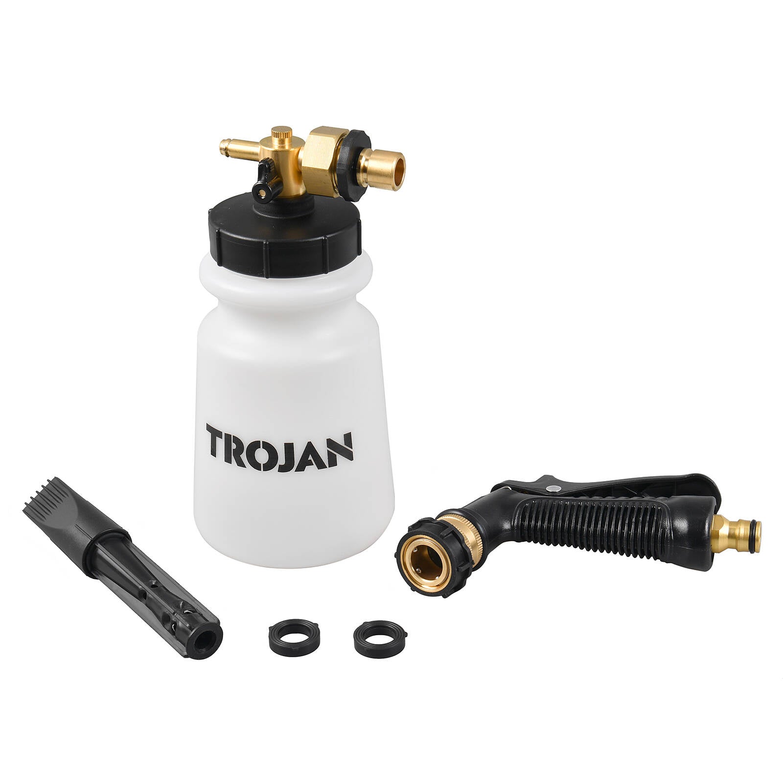 Trojan 3-in-1 Foam Cannon - Garden Hose Car Wash Foam Gun with Brass Fittings