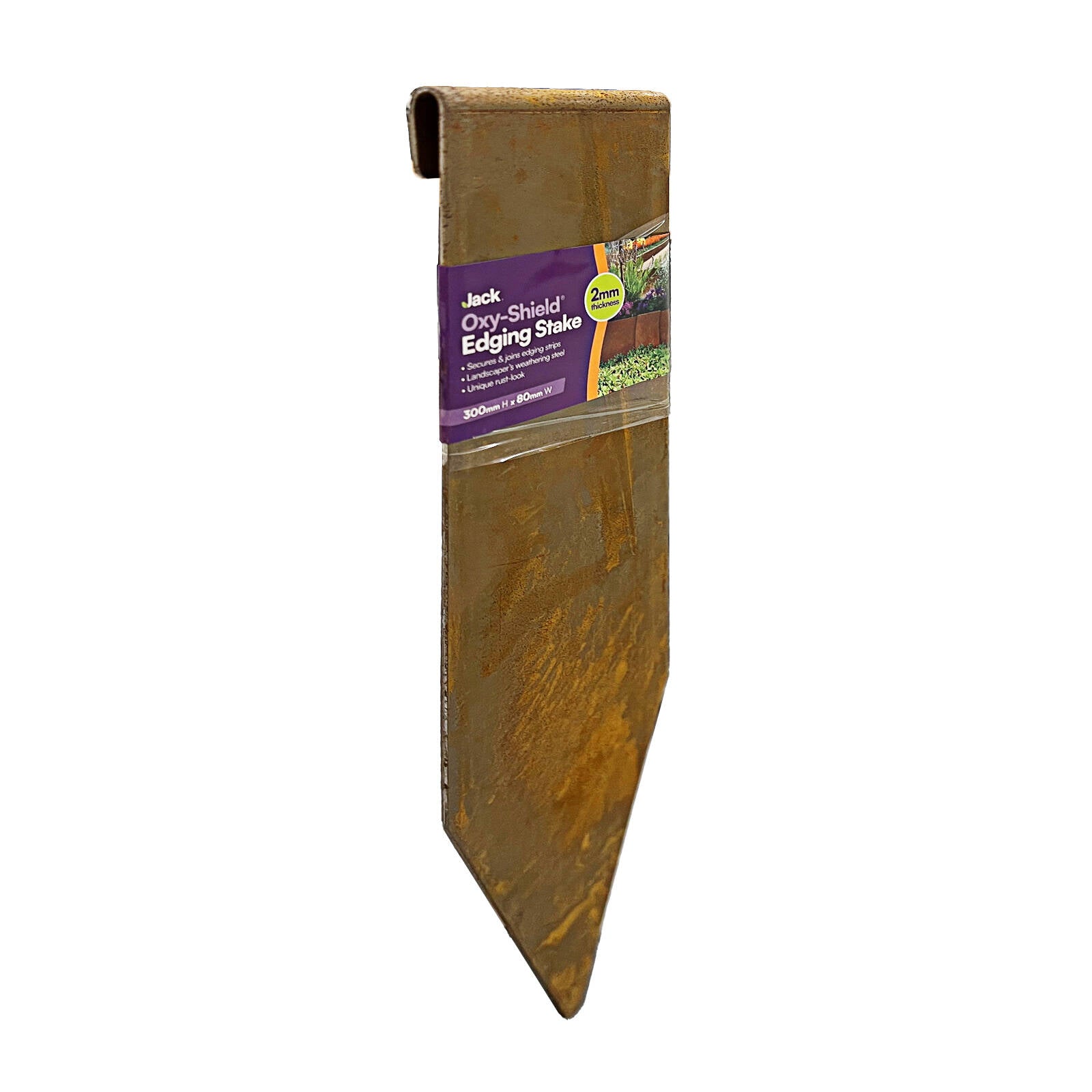Jack Oxy-Shield Steel Garden Edging Stake, 300 x 80mm, Corrosion-Resistant