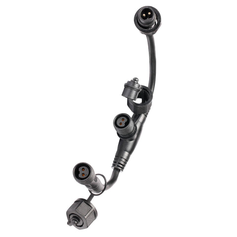 Brilliant 12V Black T-Piece Garden Light Connector 20935/06