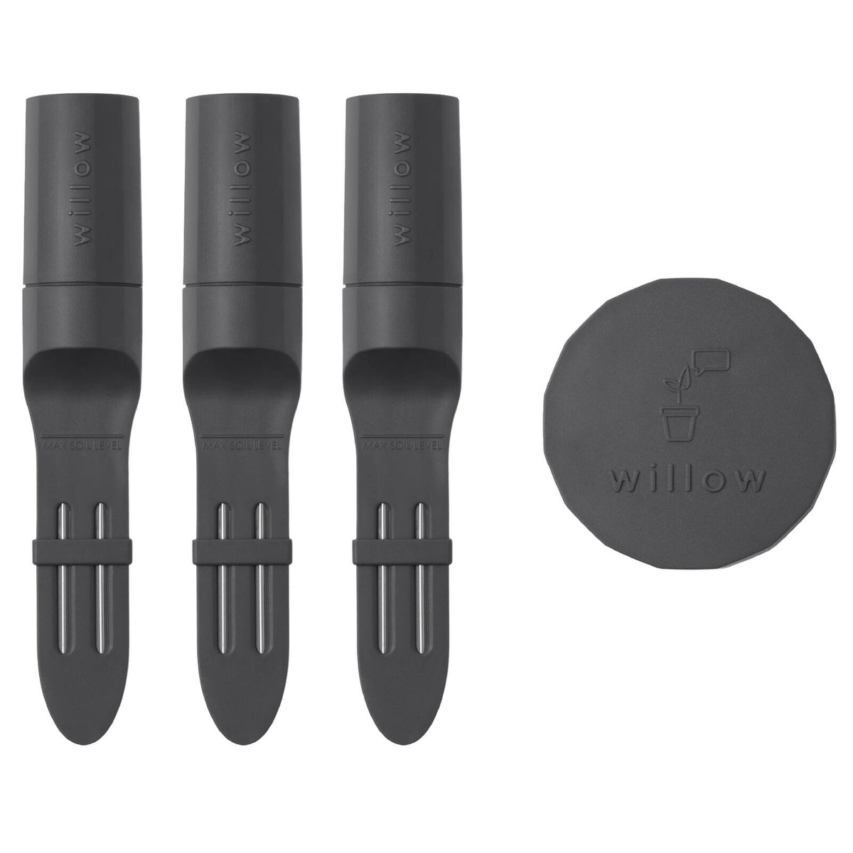 Willow Smart Indoor Plant Sensor Plant Parent Pack Charcoal