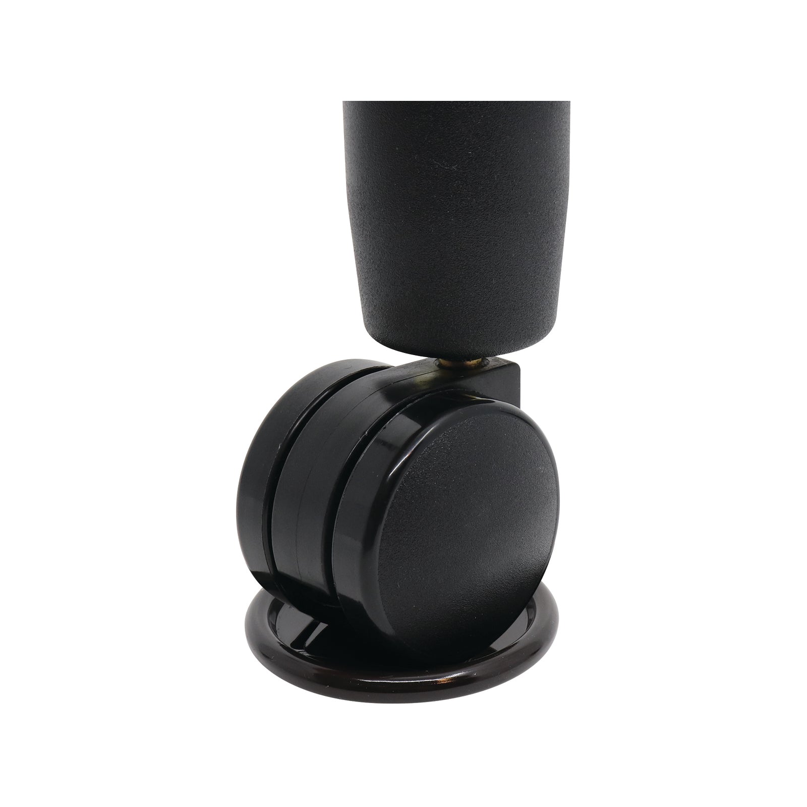 Surface Gard 60mm Brown Round Steel Carpet Base Castor Cups - 4 Pack