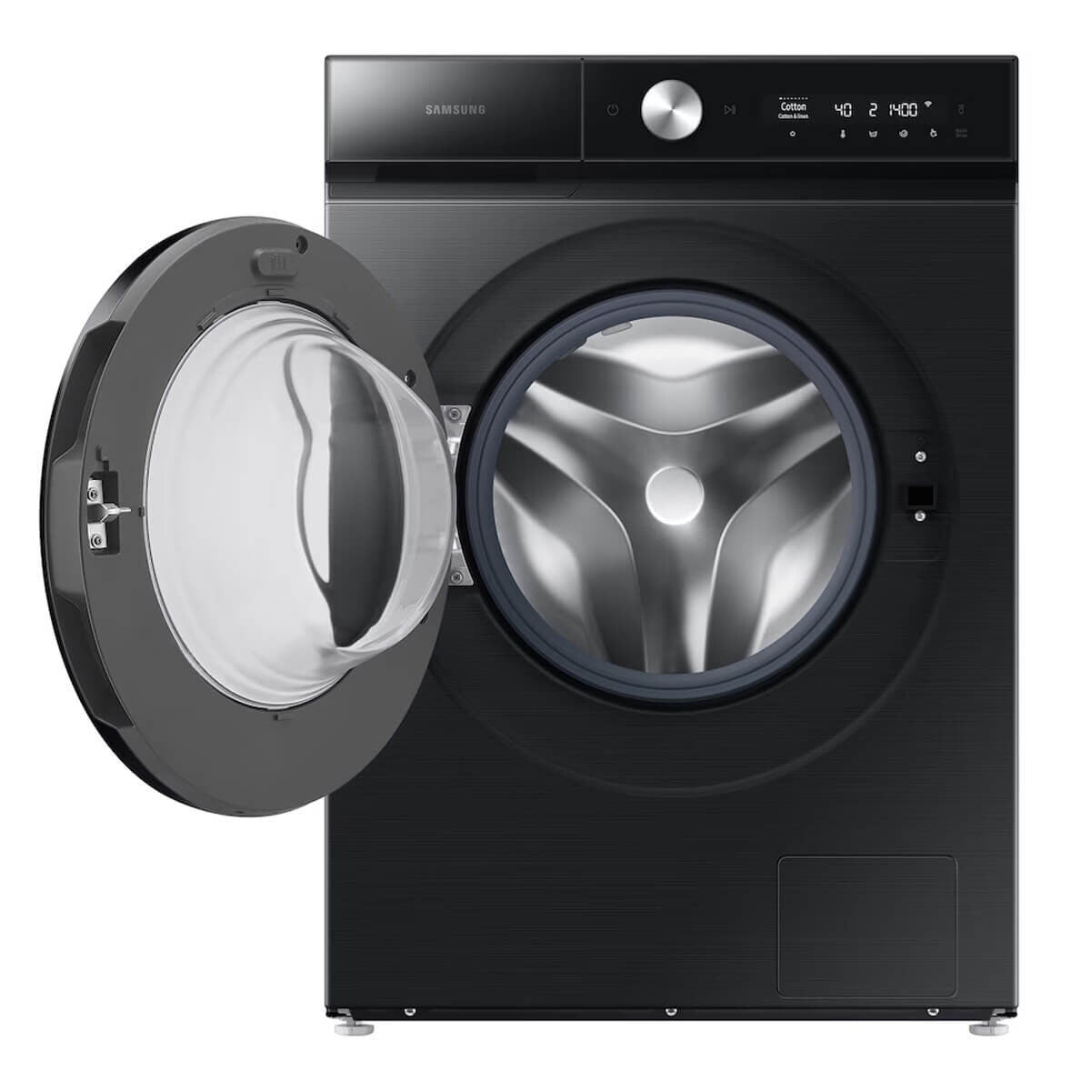 Samsung Bespoke AI 12kg Front Load Washing Machine - Black, AI Wash, Auto Dispense - WW12BB94ADGB