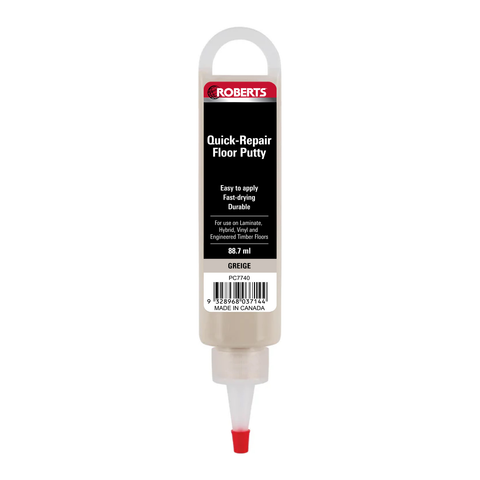Roberts Greige Quick-Repair Floor Putty 88ml Acrylic Laminate & Vinyl Filler