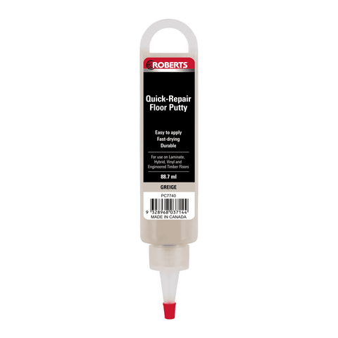 Roberts Greige Quick-Repair Floor Putty 88ml Acrylic Laminate & Vinyl Filler