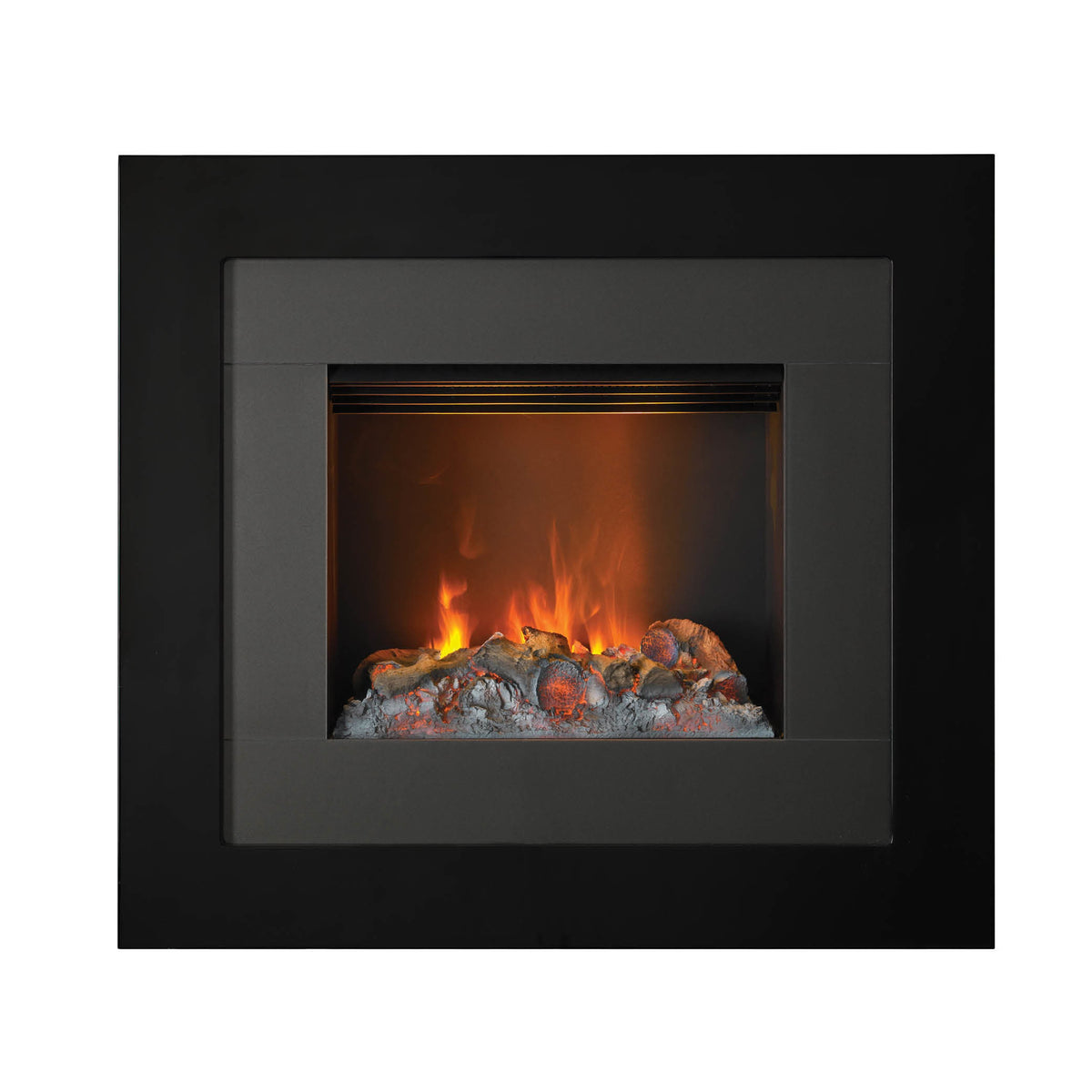 Dimplex 2000W Wall Mounted Electric Fire - Black with Anthracite Trim, Optimyst Flame and Smoke - REDWAY