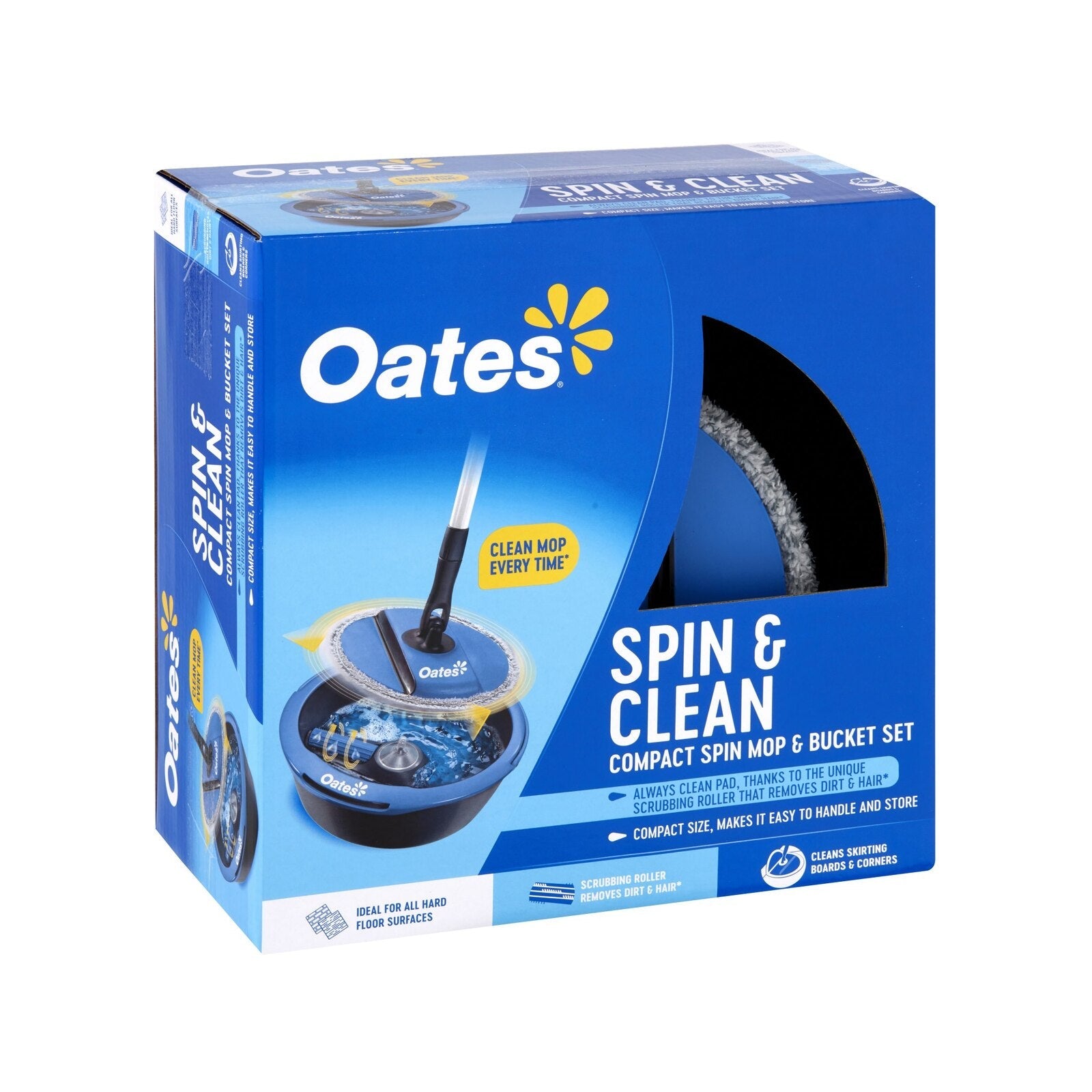 Oates Spin & Clean Compact Spin Mop & Bucket Set - SuperSaverAU - view 1