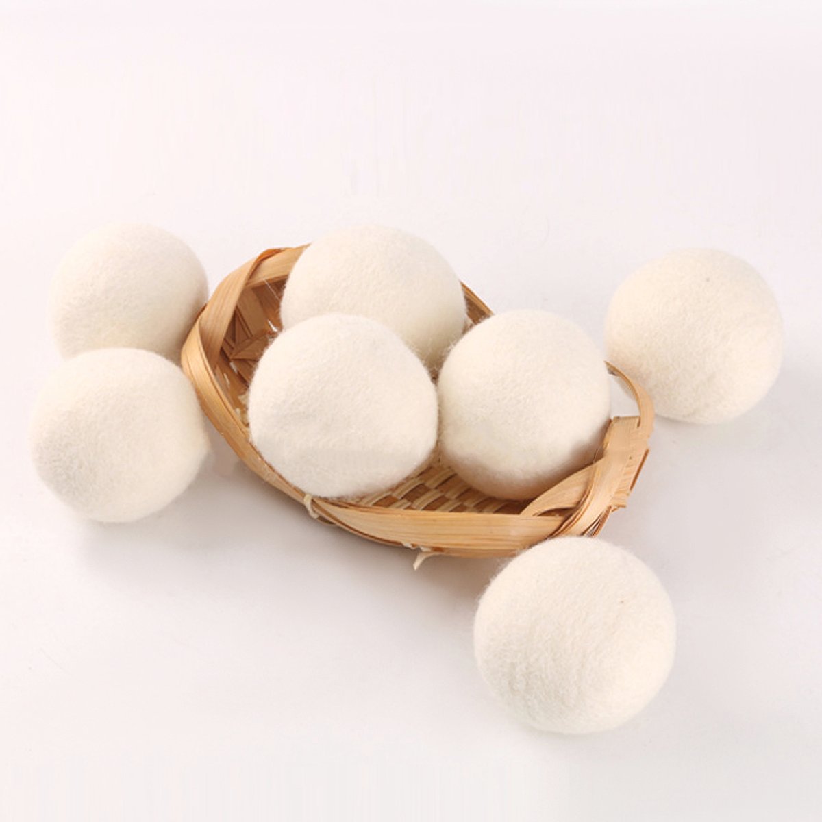 All Set Wool Dryer Balls 6 Pack 100% Natural Wool Reusable