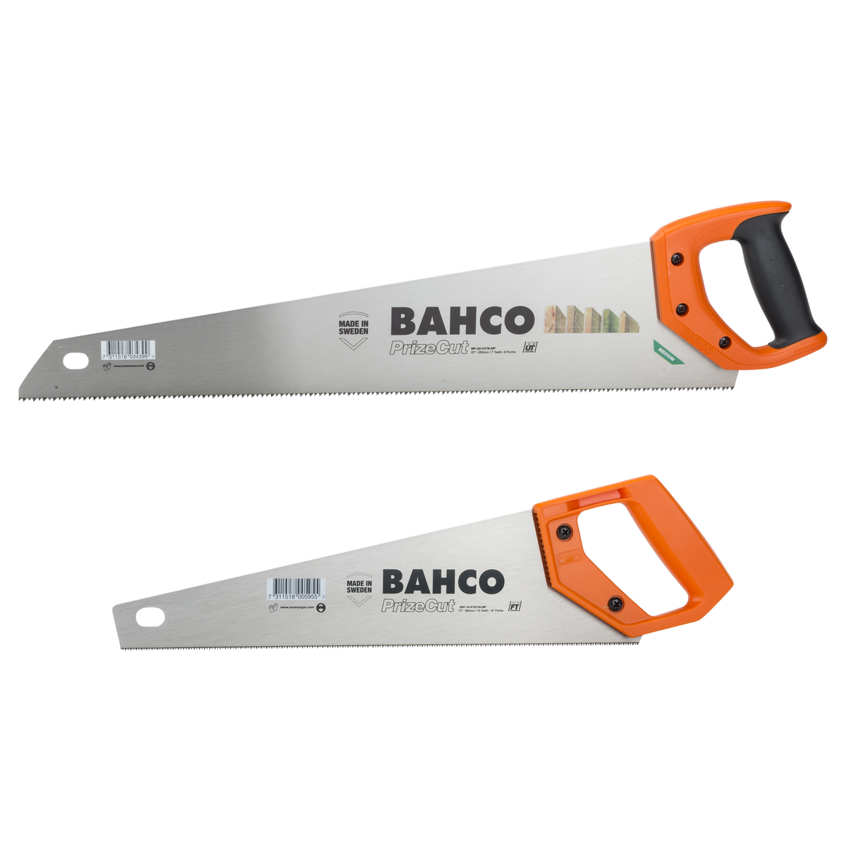 Bahco Handsaws Twin Pack - 350mm & 550mm - Universal & Toolbox Saws - SuperSaverAU - view 2