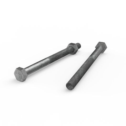 Zenith M10 x 130mm Hot Dip Galvanised Hex Head Bolts & Nuts Each - SuperSaverAU - view 1