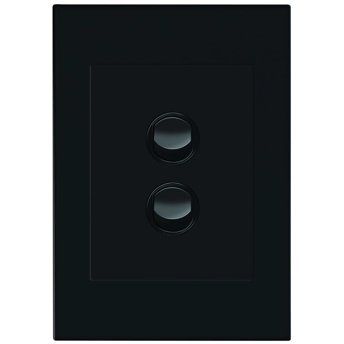 HPM Vivo 2 Gang Wall Switch - Grey - 85mm x 118mm - Reliable Indoor Use - SuperSaverAU - view 1