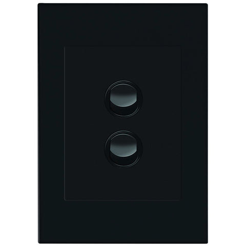 HPM Vivo 2 Gang Wall Switch - Grey - 85mm x 118mm - Reliable Indoor Use - SuperSaverAU - view 1