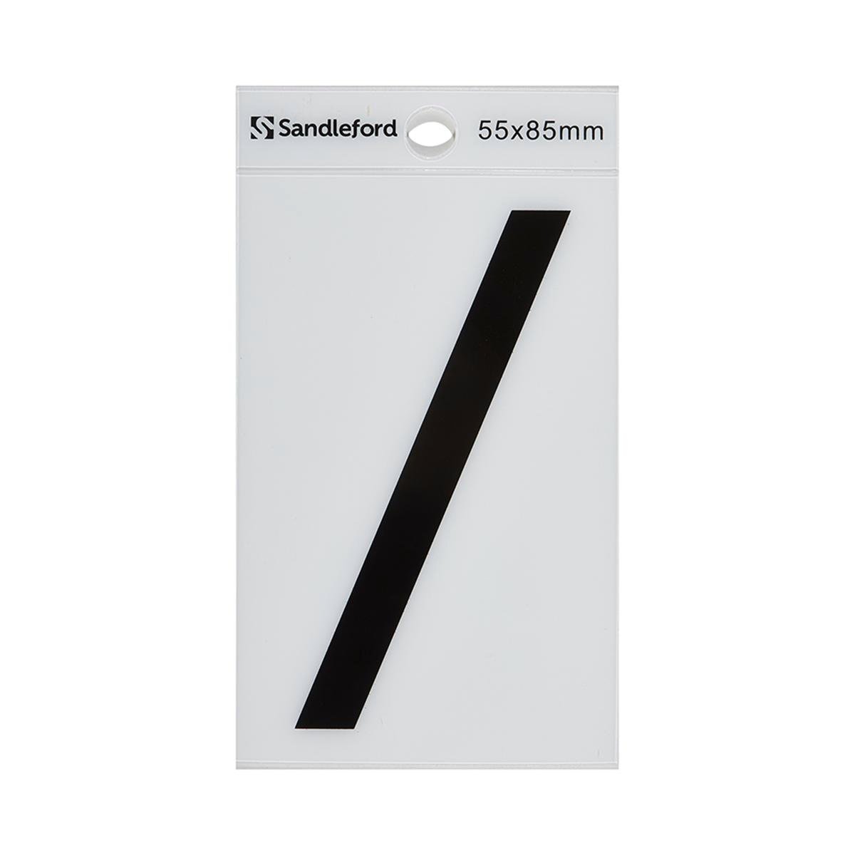 Sandleford 85mm White Self Adhesive House Symbol / (Forward Slash) - Gloss