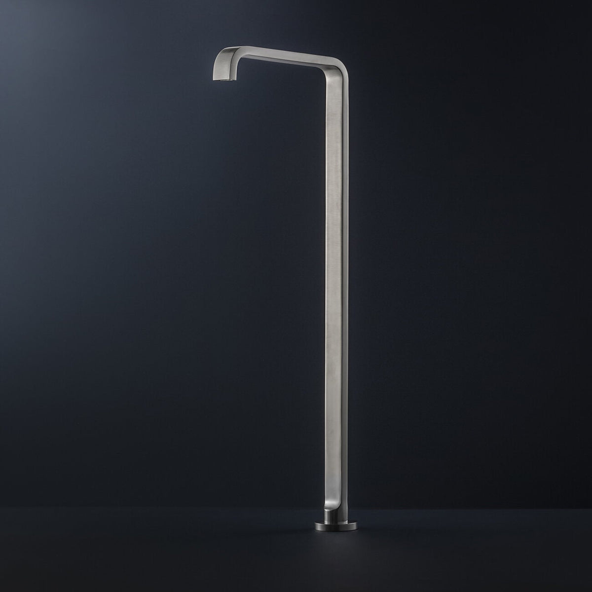 Rogerseller Pinch freestanding bath spout 250mm deep - Brushed Nickel finish - floor standing - 3606003207