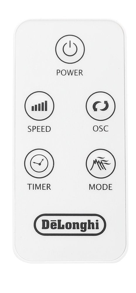 DeLonghi Tower Fan - Rhythm Wind Mode, 7-Hour Timer, Dust Proof Filter, Remote Control - DETF115