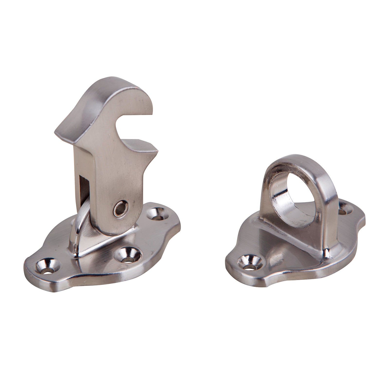 Adoored Satin Chrome Hook and Eye Style Door Stop