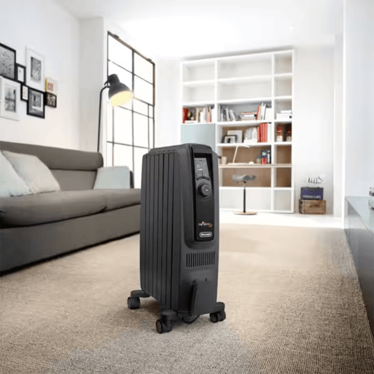 DeLonghi Dragon 4 Pro 1500W Oil Column Heater - Grey - ECO Plus Mode - 24-Hour Timer - TRDX40615EG