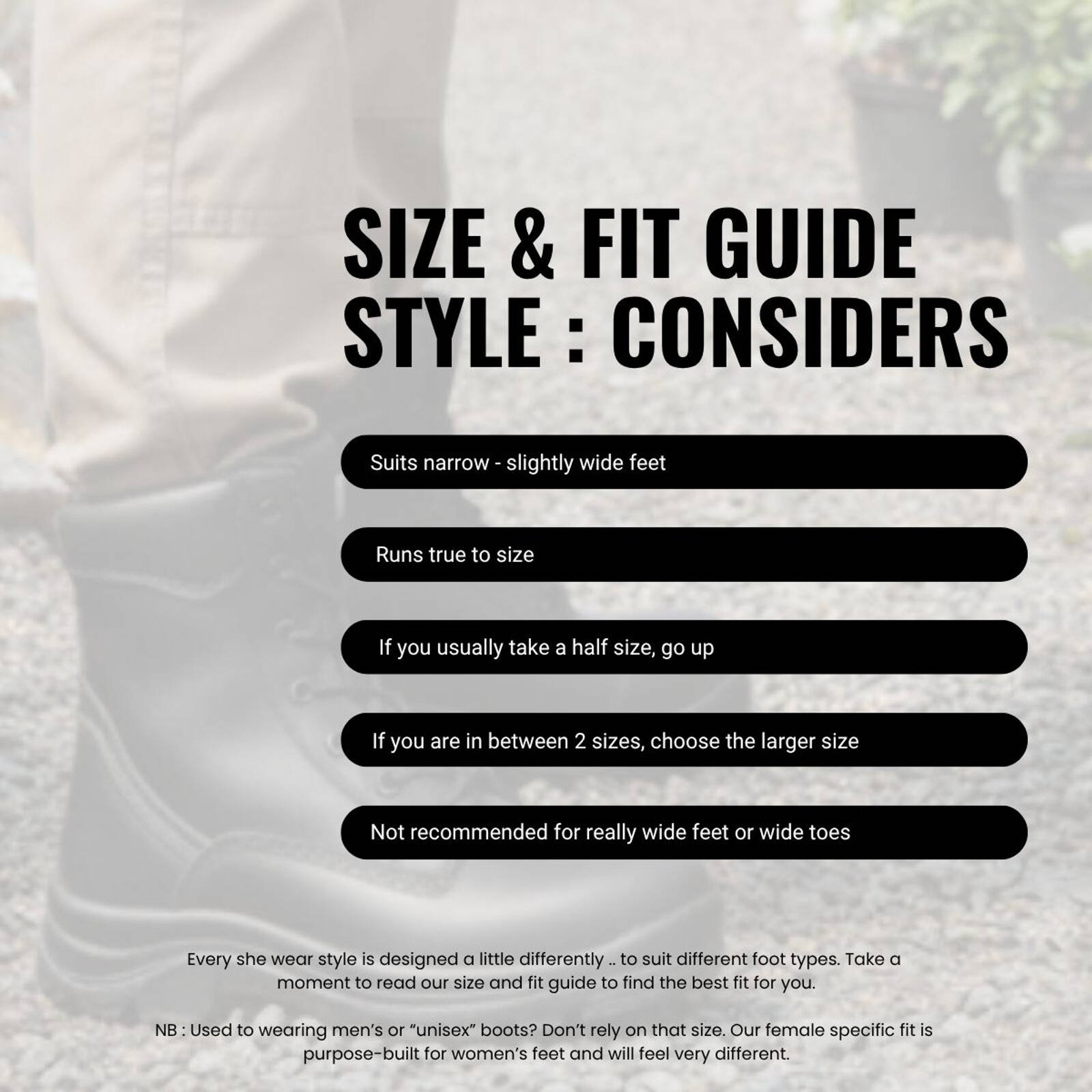 she wear Considers Women's Vegan Safety Work Boots, Composite Toe, Water-Resistant Black, Size 5