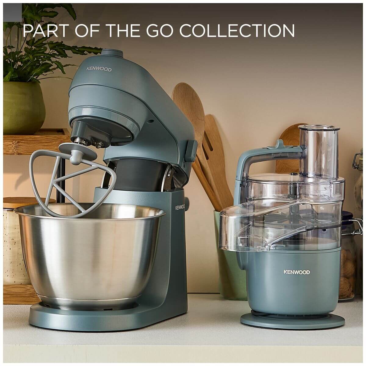 Kenwood Go stand mixer 4L - Storm Blue, 800W, six speeds, rotating splashguard - KZM35000GY